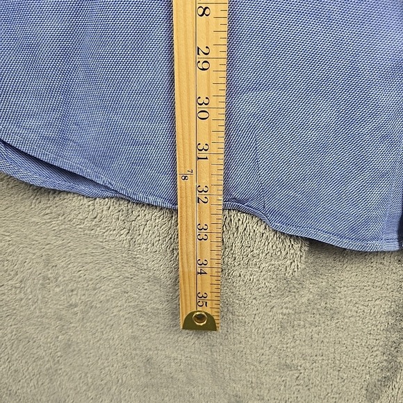 Polo Ralph Lauren Button Shirt Mens 17 32/33 Blue Pinpoint‎ Andrew Dress - Picture 5 of 7